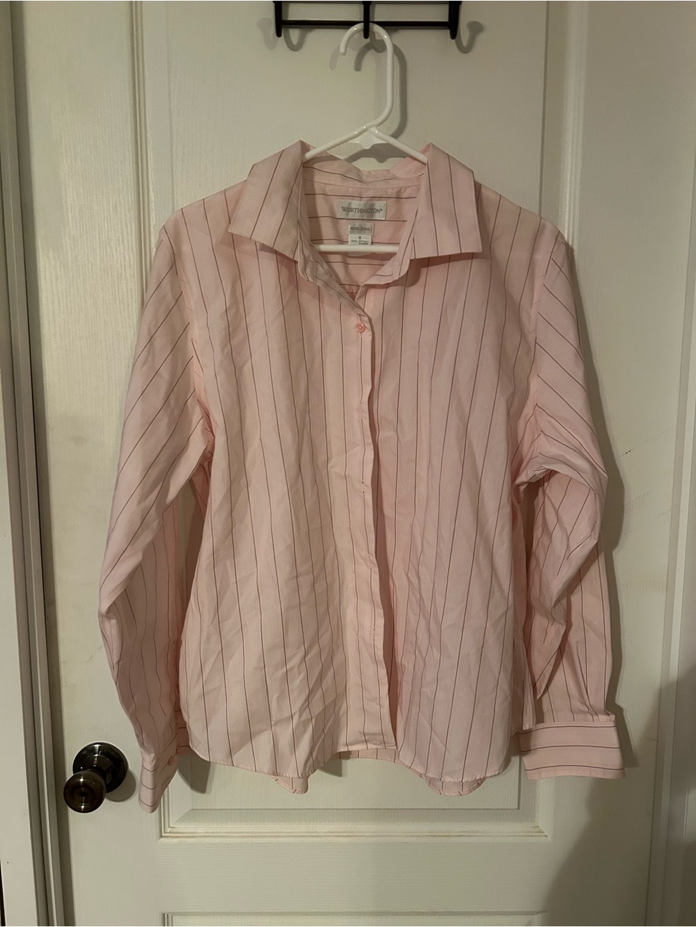 Worthington Pink Pinstripe Button-Down Shirt